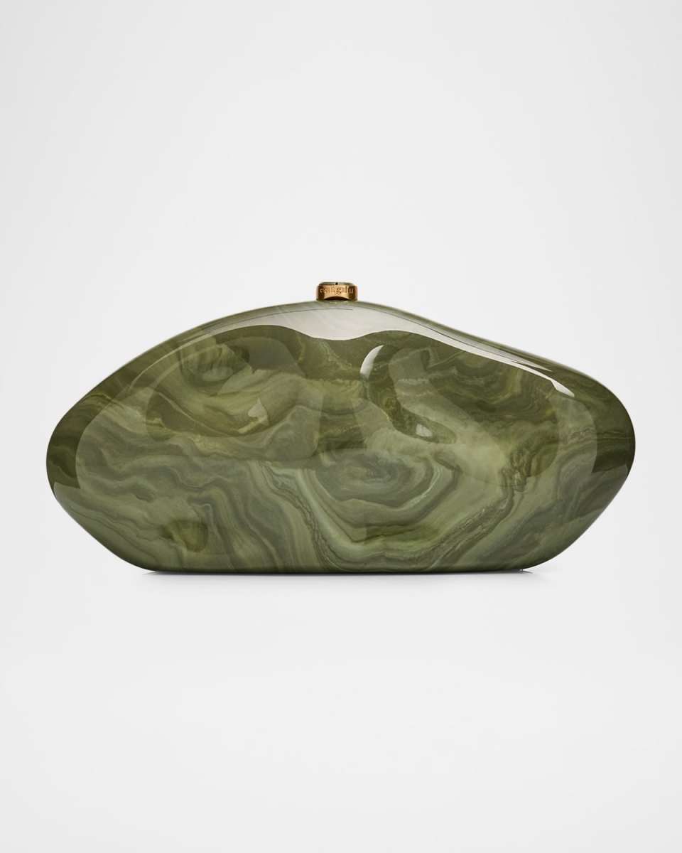 The Caldera Marbled Acrylic Clutch Bag